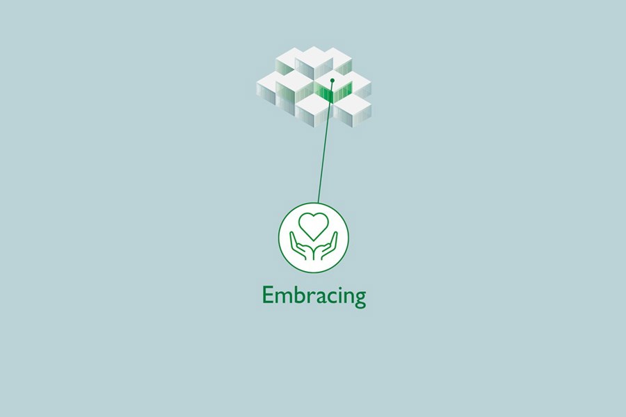 Strategie Kernbereich Embracing Reduziert Blau