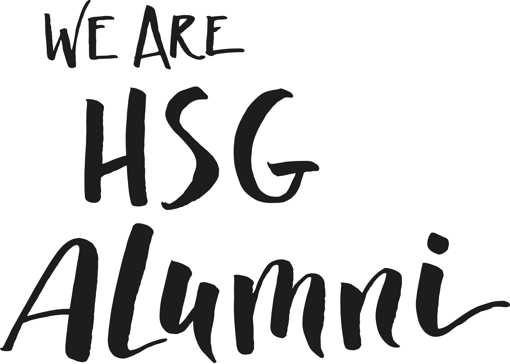We Are Hsg Alumni Logo Schwarz